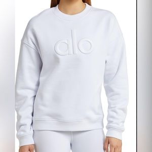 alo sweatshirt in white size Small